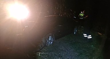 Çorum'da 3 otomobilin karıştığı kaza kamerada; 2 yaralı