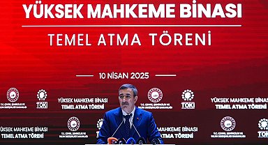 Cumhurbaşkanı Yardımcısı Yılmaz, KKTC'de Yüksek Mahkeme Binası ve Millet Kütüphanesi'nin temel atma törenine katıldı