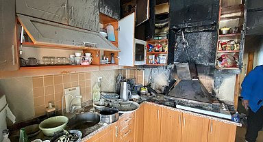 Daire yangınında 3'ü çocuk, 4 kişi dumandan etkilendi