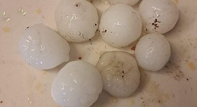 Derecik'te fındık büyüklüğünde dolu