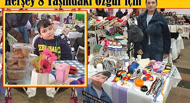 DMD hastası oğlunun tedavisi için el emekleri festivalinde stant açtı