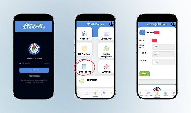 Eğitim-Bir-Sen'den yer değişikliği başvurularına teknolojik destek