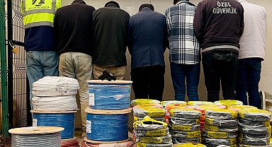 Gaziantep'te 1 milyon TL'lik kablo hırsızlığına 6 tutuklama