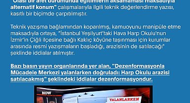 İletişim Başkanlığı'ndan Hava Harp Okulu arazisi ile ilgili ''dezenformasyon' açıklaması