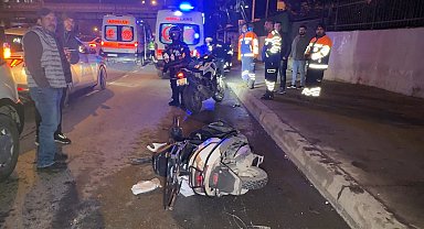 İstanbul- Avcılar'da otomobil motosikletli kuryeye çarptı; sürücü olay yerinden kaçtı
