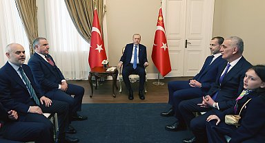 İstanbul- Cumhurbaşkanı Erdoğan, UEFA Başkanı Aleksander Ceferin'i kabul etti
