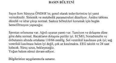 İstanbul- Hastaneden Sırrı Süreyya Önder'in sağlık durumuna ilişkin yeni açıklama