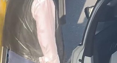 İstanbul- Şişli'de sürücüye bıçak çeken özel halk otobüsü şoförü kamerada