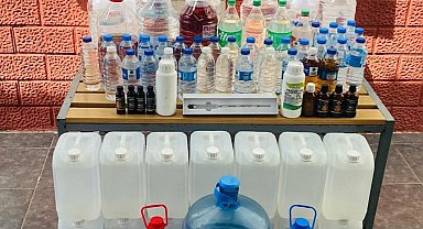 İzmir'de 8 ton kaçak alkol ele geçirildi