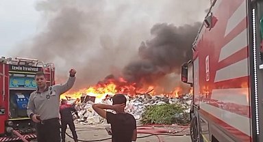 İzmir'de, kaçak döküm sahasında yangın