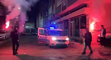 Kavga ihbarına giden polislere meşaleli ve pastalı sürpriz