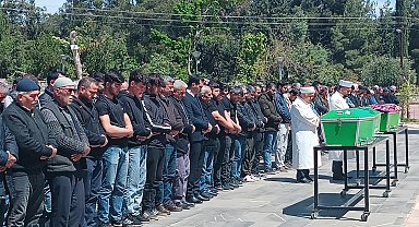 Kazada ölen anne ile oğlu yan yana toprağa verildi