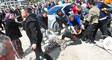 Manisa'da deve güreşinde arbede