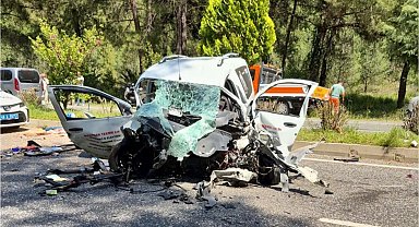 Marmaris'te 4 araç zincirleme kazaya karıştı; 1 ölü, 4 yaralı