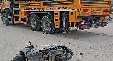 Motosiklet sürücüsü kazada yaralandı