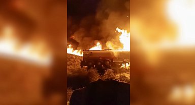 Osmaniye'de şarampole devrilen akaryakıt yüklü tanker alev topuna döndü