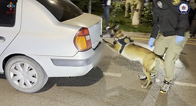 Otomobildeki 39 kilo uyuşturucuyu 'Linda' buldu