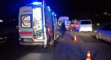 Otoyolda zincirleme kaza: 8 yaralı