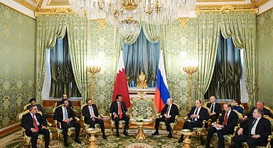 Rusya Devlet Başkanı Putin ve Katar Emiri Al Sani Moskova'da bir araya geldi