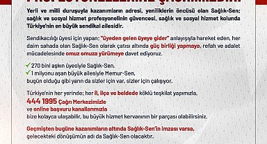 Sağlık-Sen Başkanı Doğan: Omuz omuza yürümeye davet ediyoruz