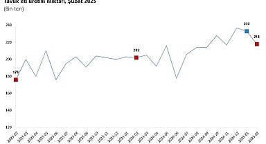 TÜİK: Tavuk eti, yumurta ve içme sütü üretimi şubatta azaldı
