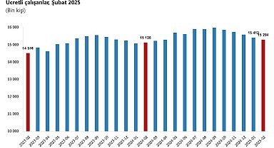 TÜİK: Ücretli çalışan sayısı yıllık yüzde 1,1 arttı