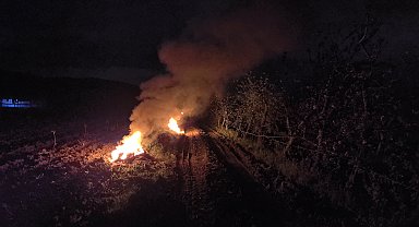 Üreticiler meyve ağaçlarını yaktıkları ateşlerle soğuktan koruyor