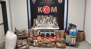 Yalova'da kaçak tütün operasyonu: 8 gözaltı