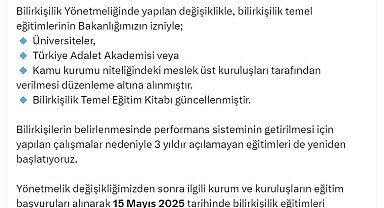 'Bilirkişilik Yönetmeliğinde Değişiklik Yapılmasına Dair Yönetmelik', Resmi Gazete'de yayımlandı