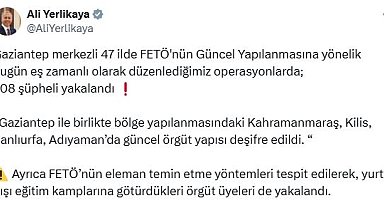 47 ilde FETÖ operasyonu: 208 gözaltı