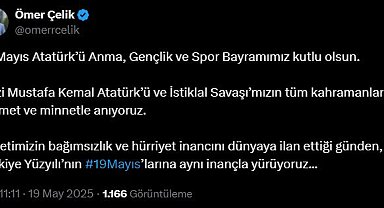 AK Parti'li Çelik'ten 19 Mayıs mesajı