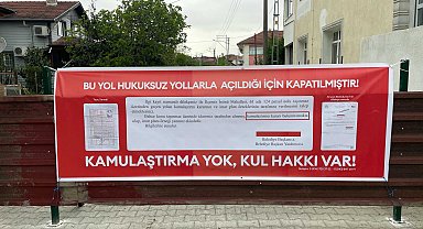 Arsa sahipleri, 25 yıl önce kamulaştırma yapılmadığını öne sürüp yolu kapattı