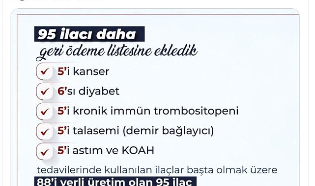 Bakan Işıkhan: 95 ilacı geri ödeme listesine aldık