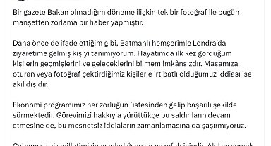 Bakan Şimşek'ten bir gazetede yer alan hakkındaki iddialara ilişkin açıklama