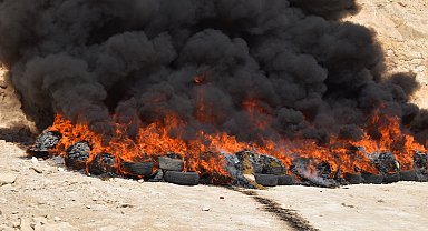Batman'da son 2 yılda ele geçirilen 2 ton uyuşturucu yakılarak imha edildi