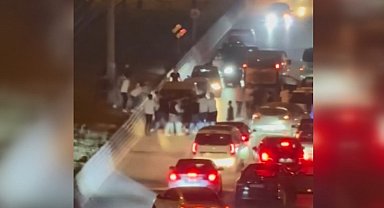 Bursa'da asker uğurlamasında kavga; o anlar kamerada