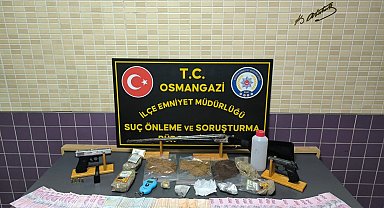 Bursa'da uyuşturucu ve silah ticareti operasyonunda 3 tutuklama