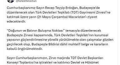 Cumhurbaşkanı Erdoğan, yarın Macaristan'a gidecek