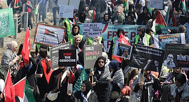 İstanbul'da Gazze için ABD konsolosluğuna yürüyüş düzenlendi