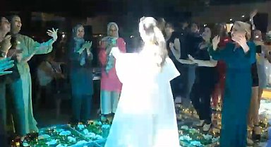 Kına eğlencesinde gelin ile 2 kişiyi yaralayan disko topunun düştüğü anlar kamerada