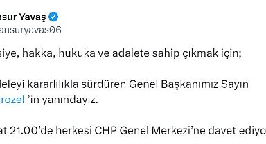 Mansur Yavaş: Saat 21.00'de herkesi CHP Genel Merkezi'ne davet ediyoruz