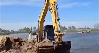 Meriç Nehri'ne deniz suyu karışmaması için set çekildi