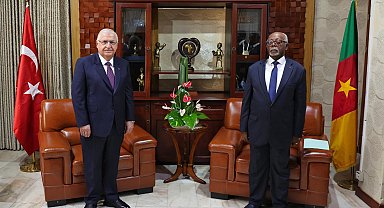 Milli Savunma Bakanı Güler, Kamerun Dış İlişkiler Bakanı Mbella ile bir araya geldi