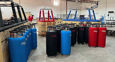 Nevşehir'de sıcak hava balonları için yerli yakıt tankı üretildi