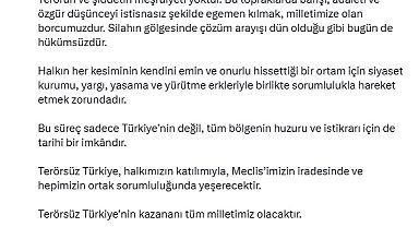 TBMM Başkanı Kurtulmuş: 'Terörsüz Türkiye'nin kazananı tüm milletimiz olacaktır