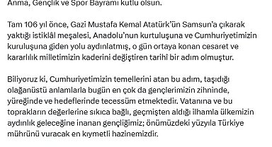TBMM Başkanı Kurtulmuş'tan '19 Mayıs' mesajı