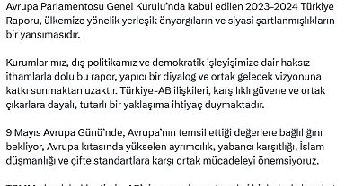 TBMM Başkanı Kurtulmuş'tan, AP'nin 'Türkiye Raporu'na ilişkin açıklama