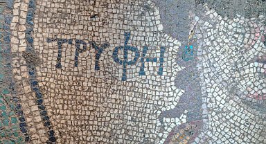 Tokat'ta izinsiz kazıda Antik Yunanca yazı bulunan mozaik bulundu; 2 tutuklama