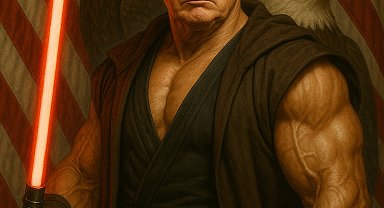 Trump, Beyaz Saray'ın sosyal medya paylaşımında yıldız savaşçısı olarak resmedildi