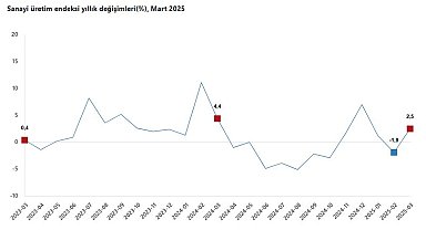 TÜİK: Sanayi üretimi mart ayında arttı